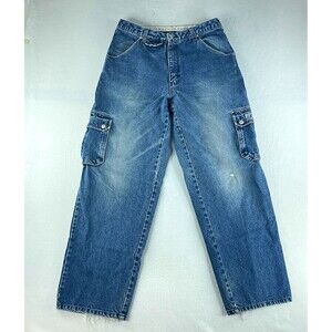 RP55 JNS Mens Jeans Blue Tag Size 36 (35x34) Straight Medium Wash Carpenter
